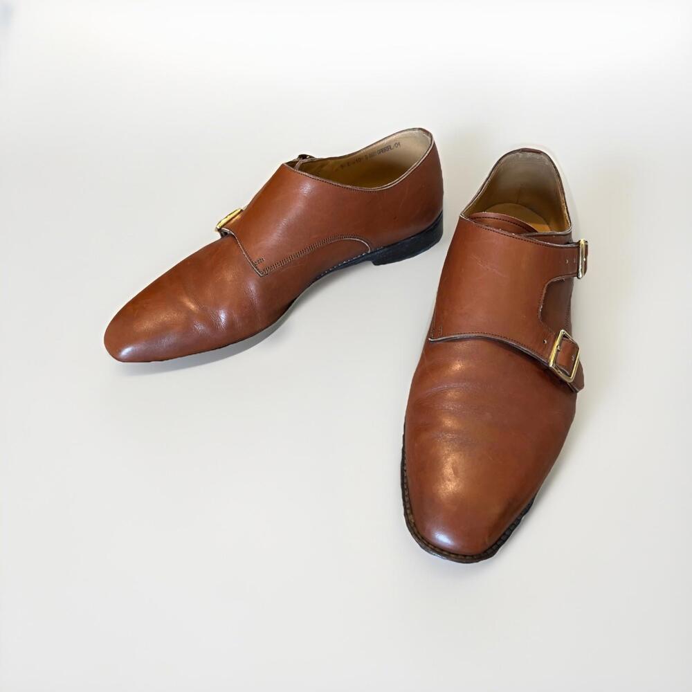 BALLY SWITZERLAND MENS DOUBLE MONK STRAP SHOES 10.5D GOOD CONDITION! RP $795